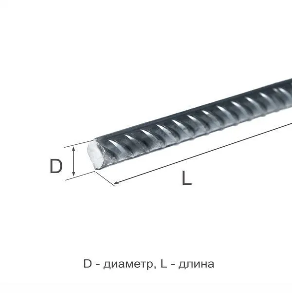 Арматура рифленая 12 А400 25Г2С ГОСТ 5781-82 - 1